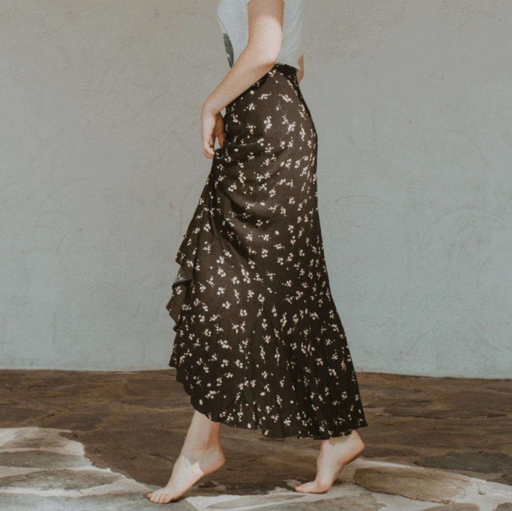 Free People Ruby's Forever Maxi Skirt Black